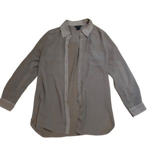 Victoria's Secret Moda International Sheer Lavender Button Up